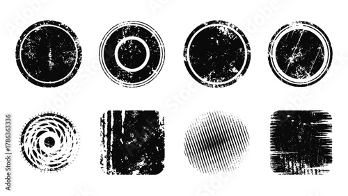 Wallpaper Mural Overlay textures set stamp with grunge effect. Old damage Dirty grainy and scratches. Set of different texture. Distress overlay vector illustration.	 Torontodigital.ca