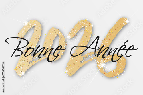 Bonne année - meilleurs vœux 2026 - vecteur pour affiche bannière salutation et célébration du nouvel an 2026.
