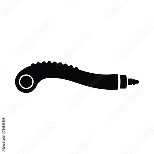 Black silhouette of a dental scaler tool instrument