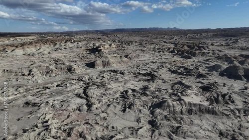 Drone Sunset View of Ischigualasto Desert