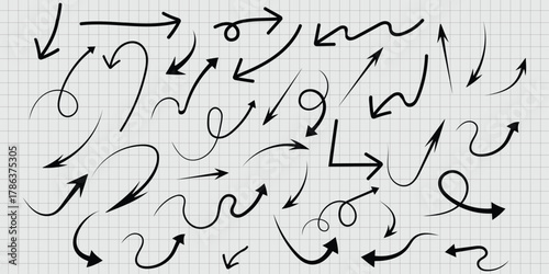 Arrow Collection Directions Diverse Navigation Symbols Cursors Orientation Signs Wayfinding Icons Guidance and Hand