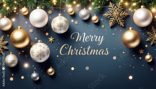 Christmas celebration decorations festive home digital art merry atmosphere top view holiday spirit