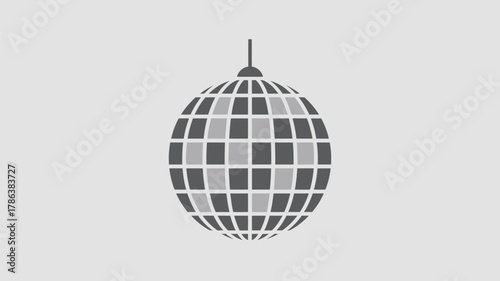 Disco ball vector icon illustration perfect for party, celebration, music, dance, nightlife, entertainment, and retro themes.