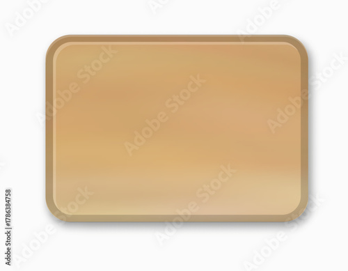 Wooden Cutting Board Kitchen Chopping Board for Food Preparation. Butcher Knife for Meat Cutting. Vector