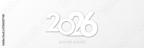 Bonne année - meilleurs vœux 2026 - vecteur pour affiche bannière salutation et célébration du nouvel an 2026.