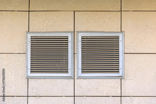 Two Air Duct Ventilation Grilles Airflow System Building