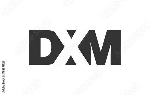 DXM logo design. Initial letter D X M bold font style for tech startups, consulting, corporate branding. Creative company name, headlines typography identity, trendy logotype.