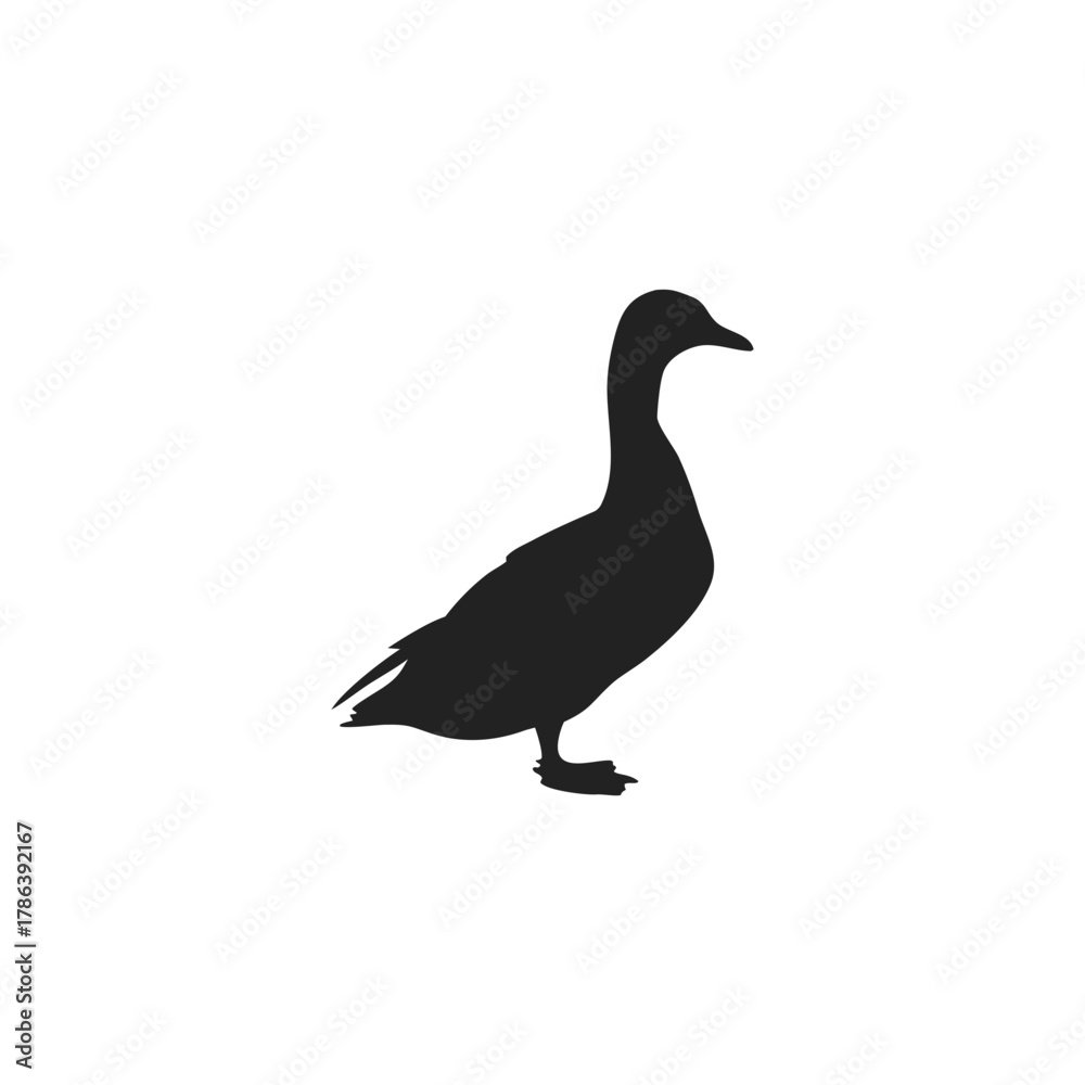 Fototapeta premium Duck Silhouette Vector Illustration