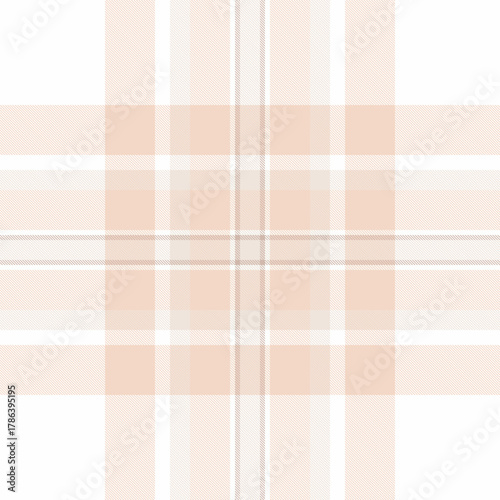 Classic, elegant plaid pattern in soft peach and beige. Perfect for backgrounds, textiles, designs needing a touch of refined warmth and tradition.