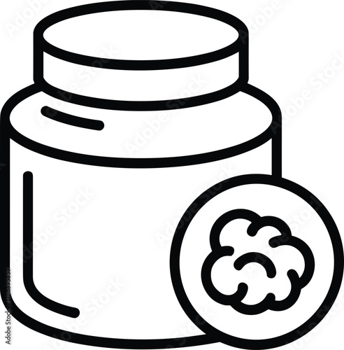 Vaporizer bottle line icon, nebulizer jar, smoke or gas container outline