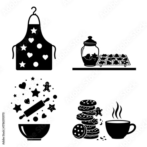 Cookie Day Party Cookie Shapes Kids Vector Collection