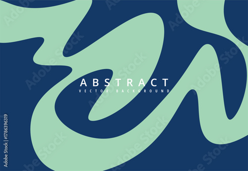 Abstract mint green swirls on a dark blue backdrop create a mesmerizing and modern design, perfect for adding a touch of artistic flair to any project