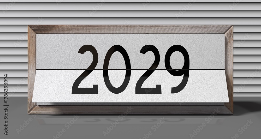 Obraz premium 2029 - table calendar - 3D illustration