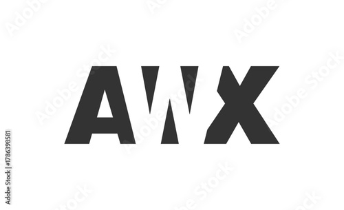 AWX logo design. Initial letter A W X bold font style for tech startups, consulting, corporate branding. Creative company name, headlines typography identity, trendy logotype.