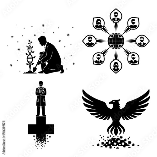 Outbreak Response Medical Tools Silhouette Bundle