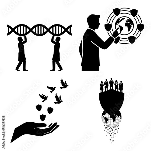 Recovery Resilience Hope Health Awareness Icons