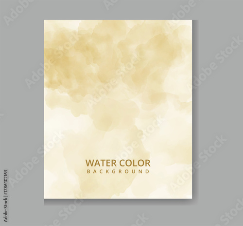 Elegant watercolor background in shades of beige and brown, creating a soft, textured, and sophisticated design for various applications