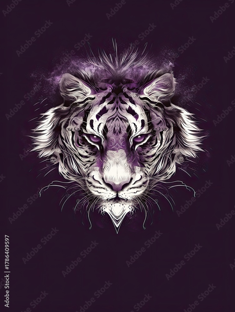 Obraz premium Stylish design with a tiger image.