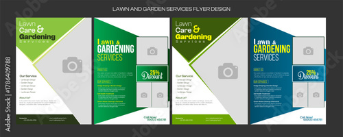 social media flyer template enhances your garden services' online presence. It is perfect for promoting landscaping, lawn care, and outdoor design services across various platforms.lawn care flyer