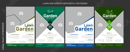 social media flyer template enhances your garden services' online presence. It is perfect for promoting landscaping, lawn care, and outdoor design services across various platforms.lawn care flyer