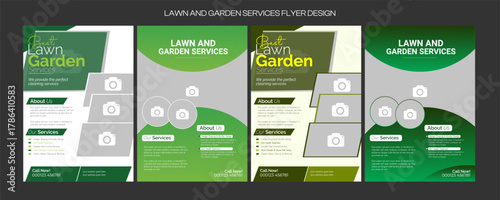 social media flyer template enhances your garden services' online presence. It is perfect for promoting landscaping, lawn care, and outdoor design services across various platforms.lawn care flyer