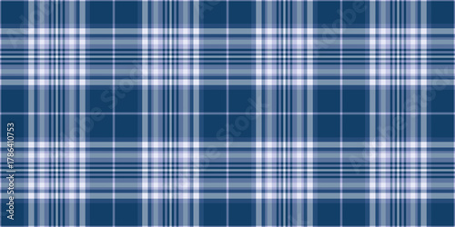 Classic blue and white plaid pattern. Represents tradition, heritage, and timeless style. Useful for backgrounds, textiles, and festive designs.