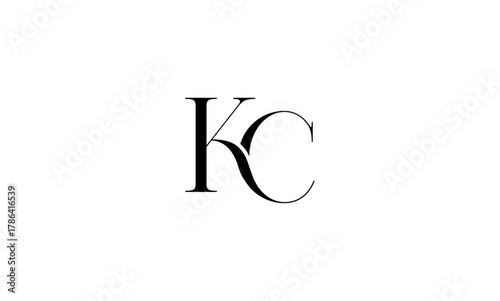 KC initial letters, monogram logo
