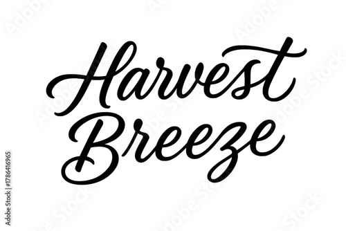Harvest Breeze Script. Harvest Breeze ? Script Hand-Lettering: flowing brush script with smooth curves and