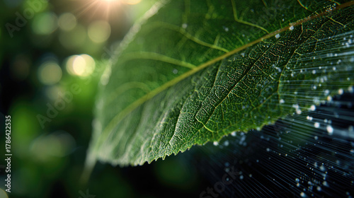 Soft macro view of leaf tra...