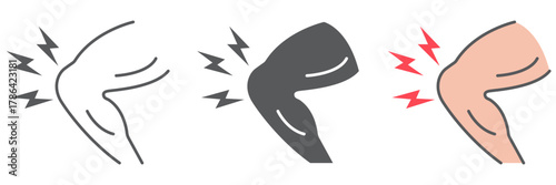 Knee pain icon, body and sick, leg ache sign, vector graphics, a linear pattern on a white background. editable stroke