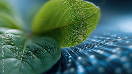 Soft macro view of leaf tra...