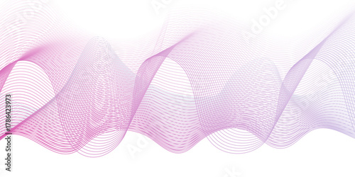 Dynamic minimal smoke sound line. Energy abstract smooth colorful gradient frequency isolated element creative blend. Science tech swirls with thin twisted connected vibration simple grid.