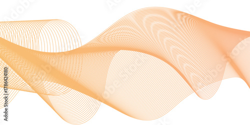 Dynamic minimal smoke sound line. Energy abstract smooth colorful gradient frequency isolated element creative blend. Science tech swirls with thin twisted connected vibration simple grid.