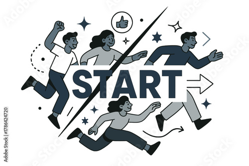 Dynamic Typography Motion. Kinetic Typography ? Minimal Stinger. A clean slash reveals ?START?; letters snap into place with a subtle overshoot. Dots and