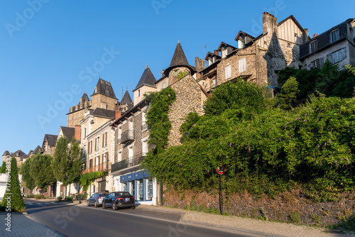 Fototapeta Naklejka Na Ścianę i Meble -  Walking in Uzerche, historical fortified royal patronage medieval town in Correse department, Nouvelle-Aquitaine, France, old houses and narrow streets
