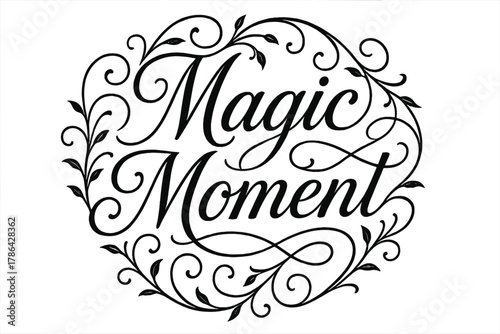 Flourishing Letter Magic. Magic Moment ? Flourish Lettering: graceful ornamental swashes looping around