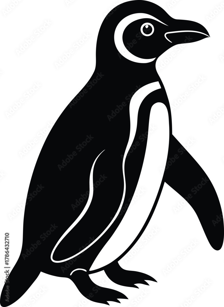 Obraz premium Stylized Penguin Silhouette bird animal