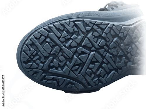 Sneaker sole pattern close-up vector illustration
