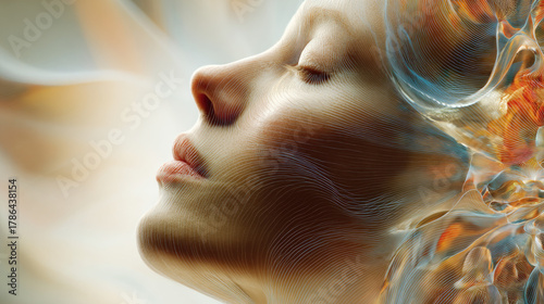 Portrait of woman with orga...