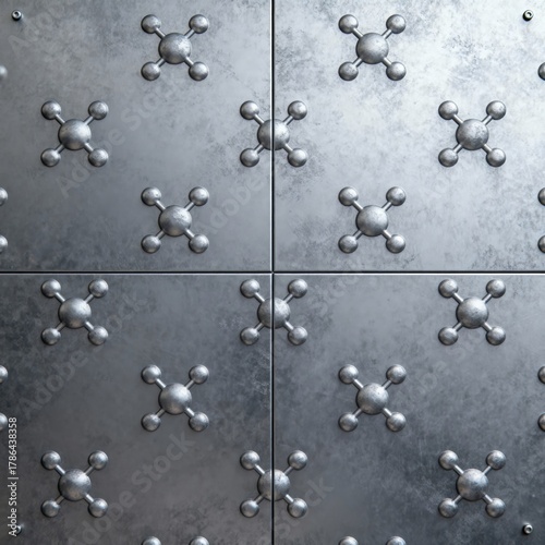 Carbon Capture Texture Industrial Grey Surface 4K Seamless Pattern