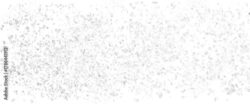 Macro crystals of sea salt flying, isolated on white background, clipping path