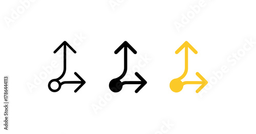 Modern arrow icons in minimalist style with directional indicators