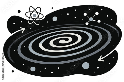 Abstract Gravitational Waves. Gravitational waves. Abstract glowing ripples across space with floating