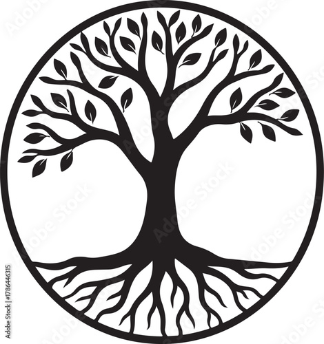Elegant tree of life symbol, a timeless design