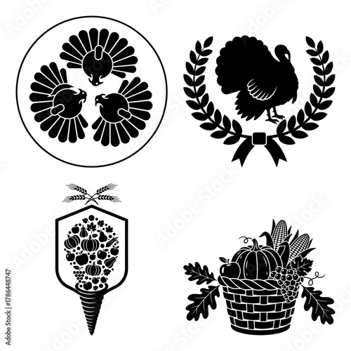 Thanksgiving Parade Balloon Drum Icon Collection