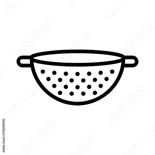 Cuadro en lienzo Strainer Icon on White Background Vector Art Illustration on white background