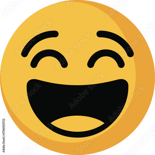 Laughing Yellow Emoji Face with Open Mouth