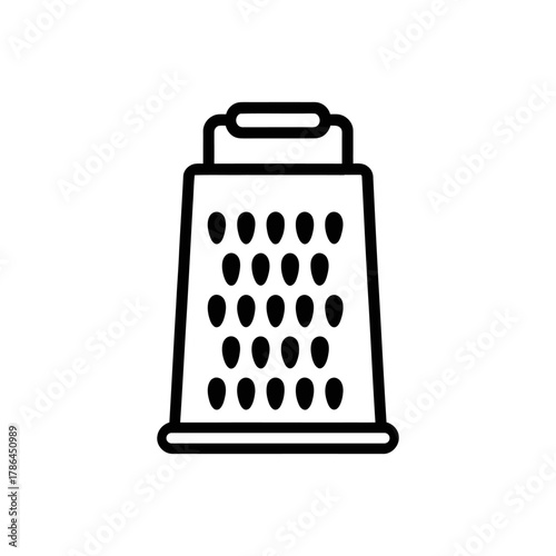Grater Icon on White Background Vector Art Illustration on white background.