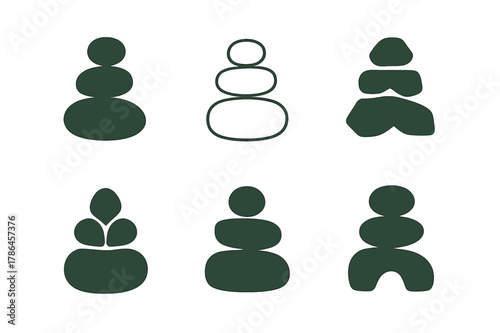 Nature Inspired Logo Set. Graphic design trends nature inspired design example. Icon set. Set Logo of Graphic design trends nature inspired design example: