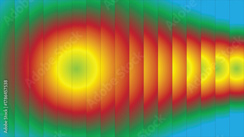 Vibrant Heatmap Waveform Visualization – Gradient Spectrum Energy Flow, Abstract Data Simulation, Light Intensity Pattern Art